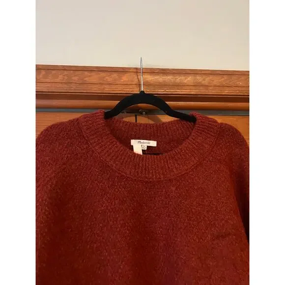 NWT Madewell Women's Plus Cable Havener Pullover Sweater Heather Auburn Size 4X